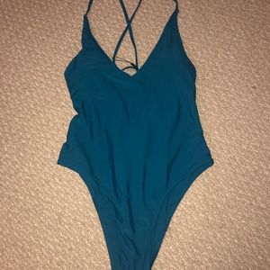 High cut one piece bathing suit